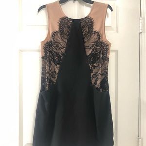 Gianni Bini black & nude cocktail dress. Medium.